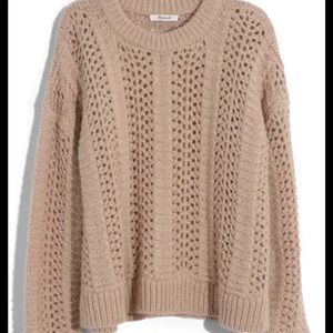 NWT Madewell Windemere Pointelle Pullover Sweater Women’s Size Small
